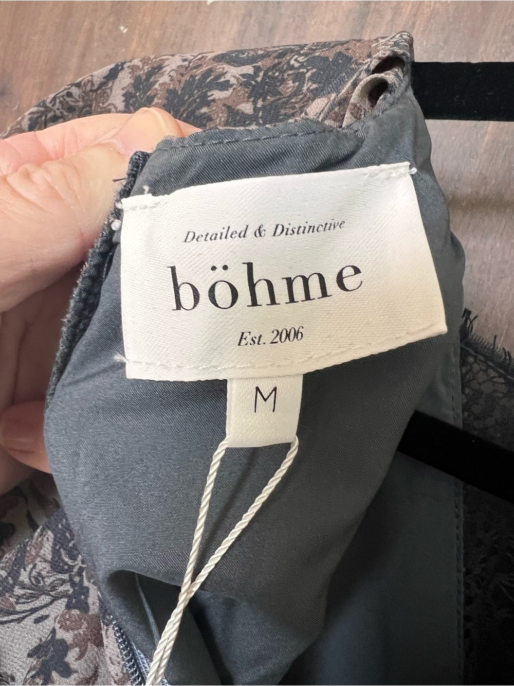 Bohme Ruffle V-Neck Tiered Maxi Dress - Black & Cream - Picture 4 of 5